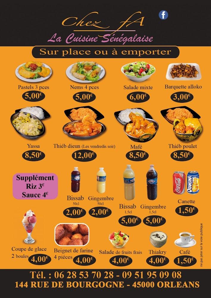 CHEZ FA - Menu Image 1